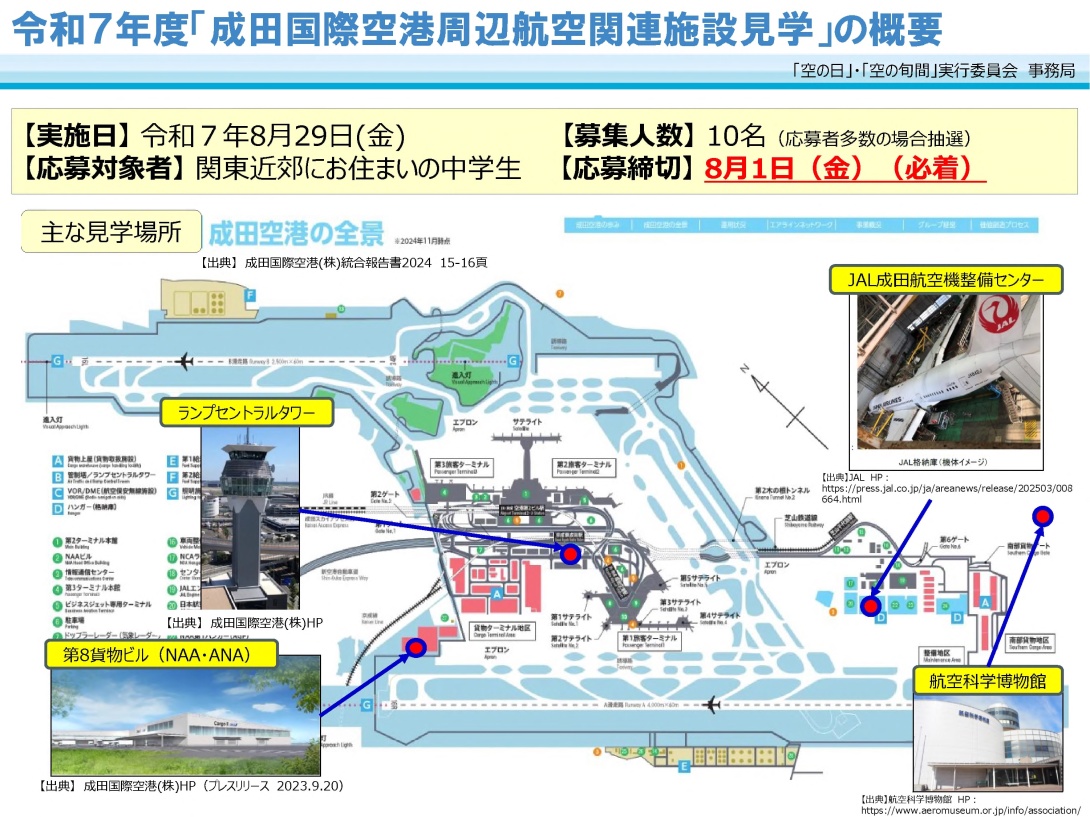令和7年度「成田国際空港周辺航空関連施設見学」の概要